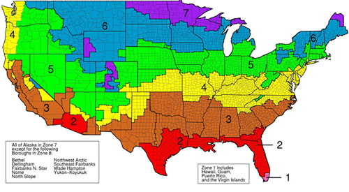 r-value insulation map based on climate in New Jersey